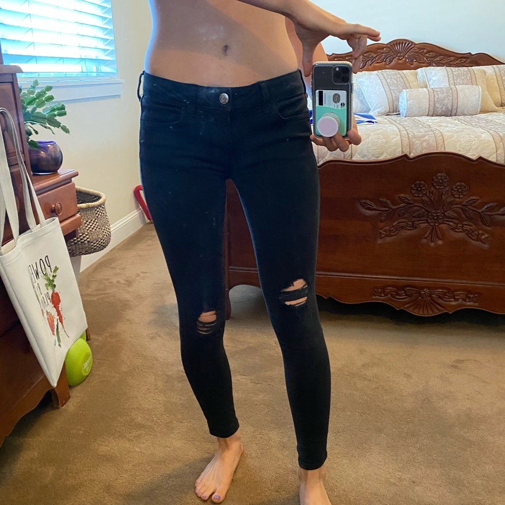 AE distressed skinny jeggings